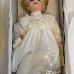 Christmas Angel Porcelain Doll by Tom Rubel NEW
